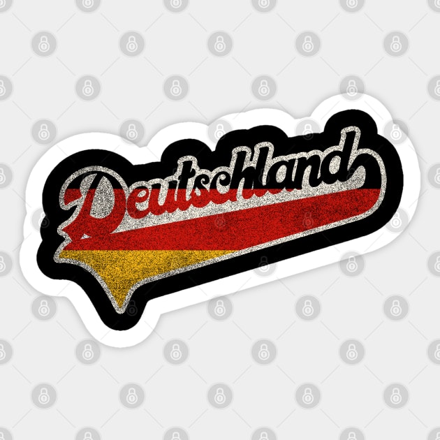 Deutschland Distressed Design Sticker by darklordpug